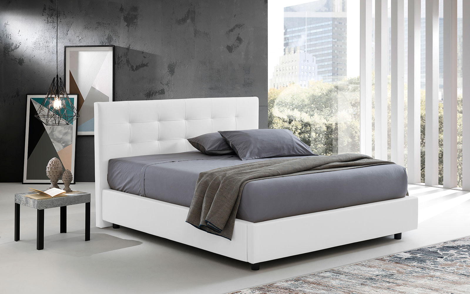 Letto contenitore bianco